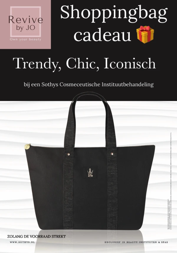 Sothys Shoppingbag cadeau bij een Instituutbehandeling 